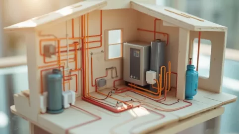 schemat instalacji co i cwu w domu jednorodzinnym