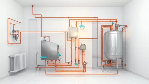 schemat instalacji co w układzie zamkniętym